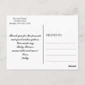 Oh garçon Mustache Baby shower Merci carte postale (Dos)