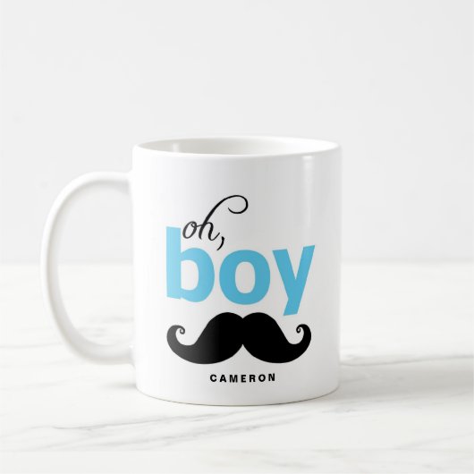 Oh garçon Mustache | Mug de déclaration personnali (Gauche)