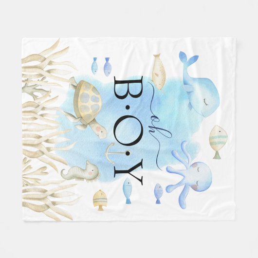 Oh Garçon sous la mer Bébé recevant la couverture (Devant (Horizontal))