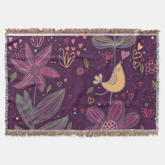 Oh gele birdie gooi deken (Voorkant)