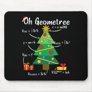 Oh geometree leuk kerstboom geometrie wiskunde tea muismat