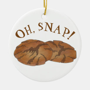 Oh (Ginger) Snap Amish PA Dutch Gingersnap Cookies Keramisch Ornament