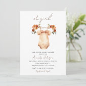 Oh Girl boho bébé vêtements Baby shower Invitation (Debout devant)