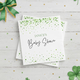 Oh Girl St. Patrick's Day Baby Shower Green  Servet