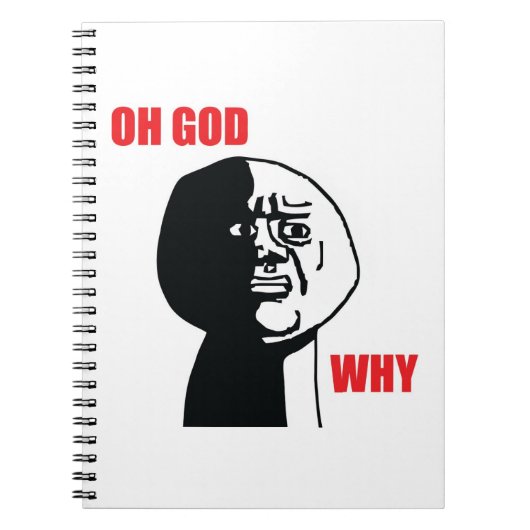 Oh God waarom - Laptop Notitieboek (Voorkant)