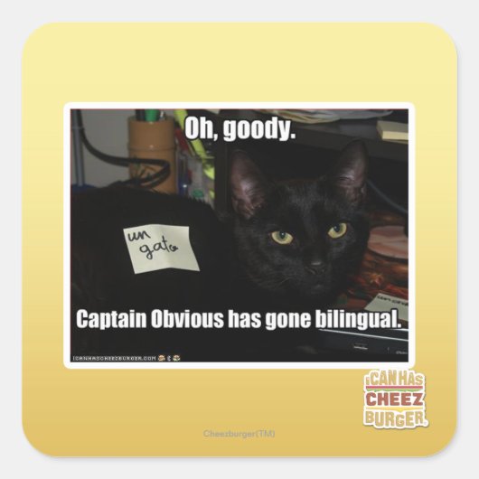 Oh, goed zo. vierkante sticker (Voorkant)