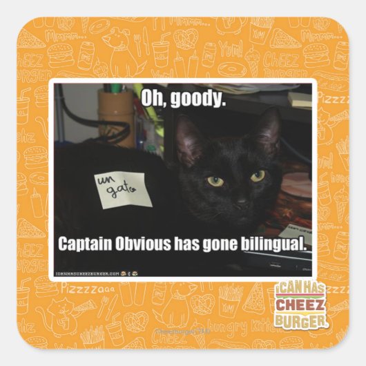 Oh, goed zo. vierkante sticker (Voorkant)