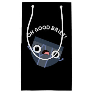 Oh Good Brief Funny Underwear Pun Dark BG Klein Cadeauzakje