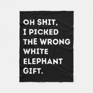 Oh Grappige Witte Olifant Voor Volwassenen Onder 1 Fleece Deken