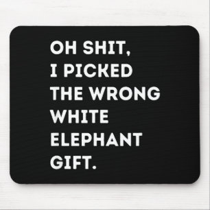 Oh Grappige Witte Olifant Voor Volwassenen Onder 1 Muismat