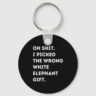 Oh Grappige Witte Olifant Voor Volwassenen Onder 1 Sleutelhanger