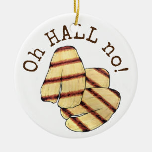 Oh HALL (hel) Nee! Halloumi Grilled Cheese Foodie Keramisch Ornament