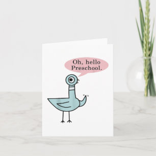 Oh, Hallo Kleuters Kute Duif Peuterspeelzaal Leer Kaart