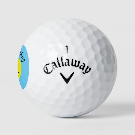 Oh Happy Day Custom Text Grinning Face Classic Golfballen (Logo)