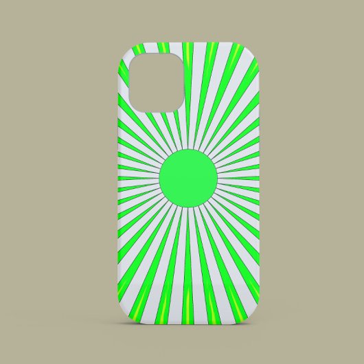 Oh Happy Day Monogram Green Sunburst Case-Mate iPhone Case