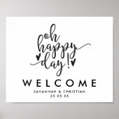 Oh Happy Day Script Mariage Welcome Poster (Devant)