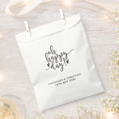 Oh Happy Day Script Specialized Wedding Favor Bag Bedankzakje (Geknipt)