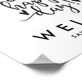 Oh Happy Day Script Weddenschap WelkomstPoster Poster (Hoek)