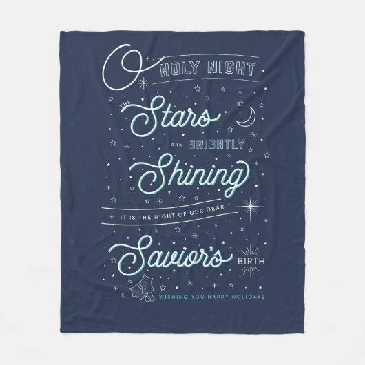 Oh Heilige Kerstavleece Throw Blanket Fleece Deken (Voorkant)