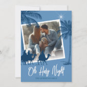 Oh Heilige Nachtfoto kerstfeestdag Feestdagenkaart (Voorkant)