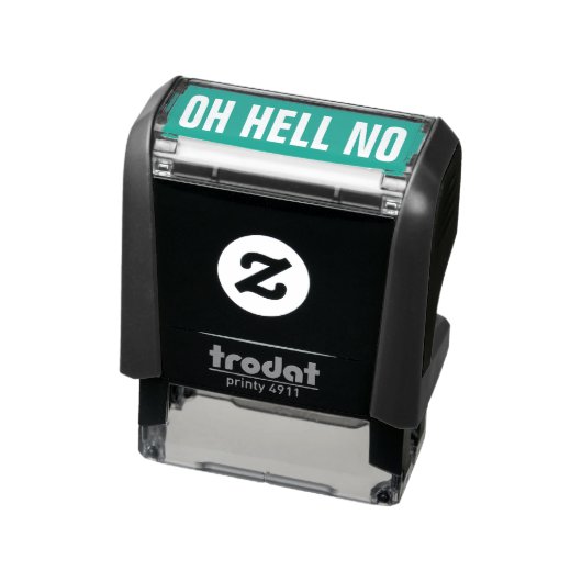 OH HELL NO Grappig Nee Meme Sarcasme Humor Grapje Zelfinktende Stempel (Product)