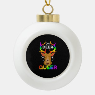 Oh Hert Grappige LGBTQ Pride-bewustzijn Keramische Bal Ornament