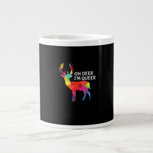 Oh Hert Grappige Regenboog Puns LGBT Pride Design Extra Grote Beker