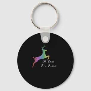 Oh Hert Grappige Regenboog Puns LGBT Pride Sleutel Sleutelhanger