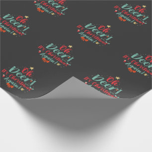 Oh Hert Het is weer Kerstmis Funny Kerstcadeau Cadeaupapier
