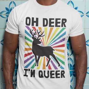 Oh hert Ik ben homo LGBTQ pride regenboog T-Shirt