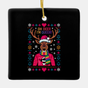 Oh Hert Ik Ben Kweker LGBT LGBTQ Gay Pride Lelijk Keramisch Ornament