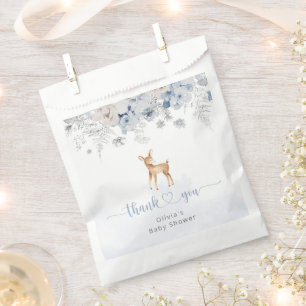 Oh hert is een jongen winterblauw baby shower bedankzakje