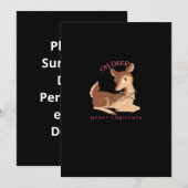 Oh Hert Kerstdag Modern Design Feestdagenkaart (Voorkant / Achterkant)