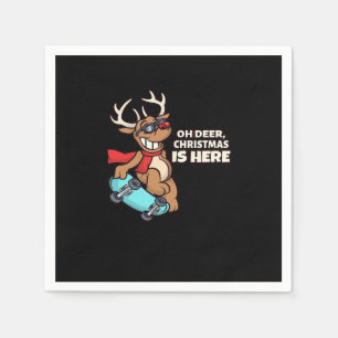 Oh Hert Kerstfeest Vakantie Ontwerp Servet