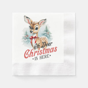 Oh hert Kerstmis is hier, Paper Napkin Servet