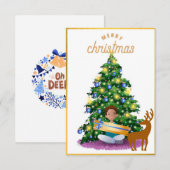 oh hert merry kerstkaarten 2022 bedankkaart (Voorkant / Achterkant)