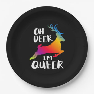 Oh Hert Queer Pride Minimaal Artistieke Stijl Papieren Bordje