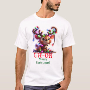 "Oh, hert! Rendieren gebonden in kerstverlichting' T-shirt