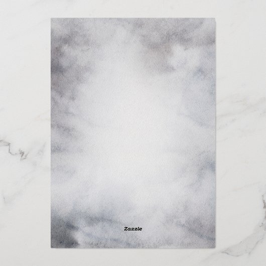 Oh hert rustieke winterbloem vrede en liefde vaka folie feestdagenkaart (Achterkant)