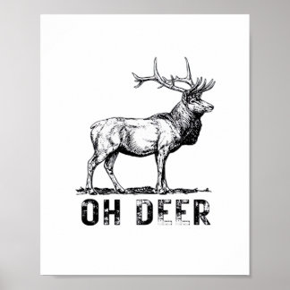 Oh hert Vet Grafische Uitdrukking Poster