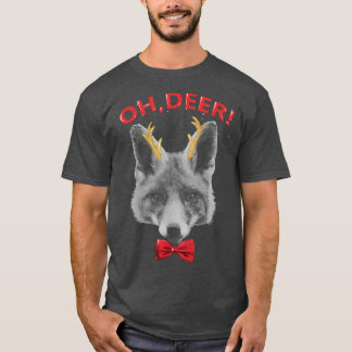 Oh hert vos Kerstmis rode stropdas Kerst outfit T- T-shirt