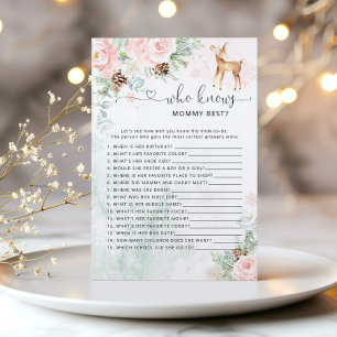 Oh hert Wie kent mama beste baby shower spel