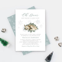Oh Hert Winter Ree Sneeuwvlok Baby Shower