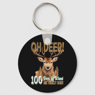 Oh herten 100 dagen school zijn hier herten jagen sleutelhanger