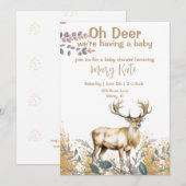 Oh herten baby jongen douche kaart (Voorkant / Achterkant)