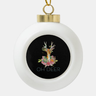 Oh Herten Cute Kleurrijke Herten Minimalistisch On Keramische Bal Ornament