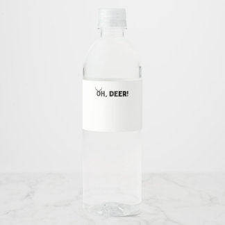 Oh Herten Eenvoudige Stijl Waterfles Etiket