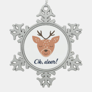 Oh Herten Herten Liefde Red De Herten Creatief Ont Tin Sneeuwvlok Ornament