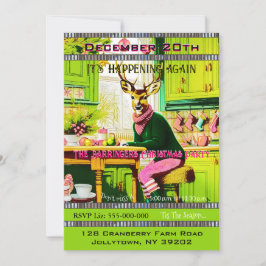 Oh herten jaarlijkse kerstfeest uitnodiging