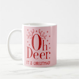 Oh herten Kerst mok illustratie koffie